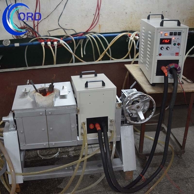 1-30KHz Induction Melting Automatic Hydraulic Steel Shell Furnace With 40KW Power Consumption And High Frequency