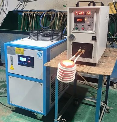Electric Induction Melting Furnace for Copper Gold Aluminum with 25KW Power and Water Cooling System