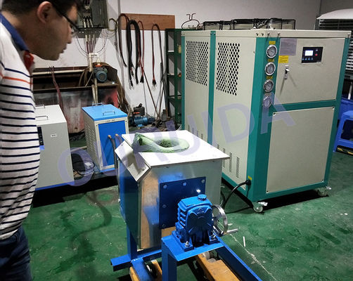 Good price Graphite Crucible Induction Melting Furnace Water Cooling System Three Phase AC 380V 50Hz Power Supply Engineered for Metal Melting online